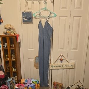 Fashion Nova Light Blue Jumpsuit